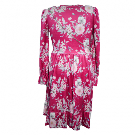 Set rochie eleganta si geanta pentru fete Lucky Girl 4031-F, Fucsia [1]