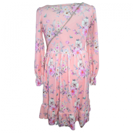 Set rochie eleganta si geanta pentru fete Moda ART2258-R, Roz [1]