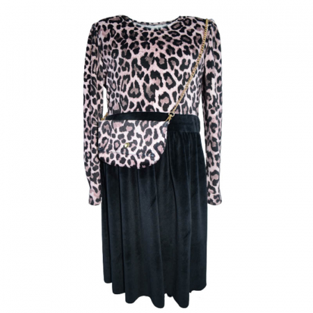Rochite fete - Set rochie eleganta si geanta pentru fete New Collection 0562, Negru