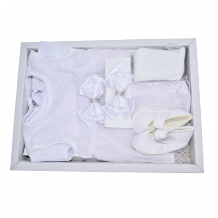 Set rochita 5 piese pentru fete Mini Junior SET-5100A, Alb [1]