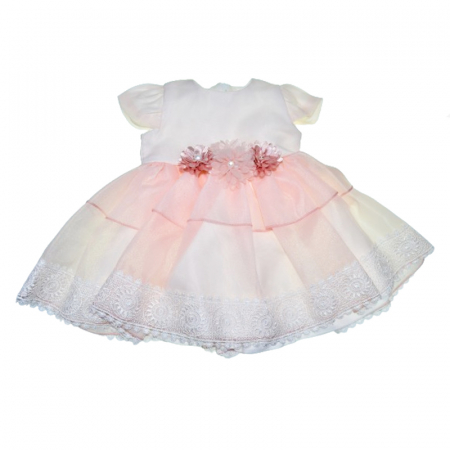 Set rochita pentru botez 3 piese Mini Junior RBTZ-3659, Roz [3]