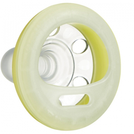 Set 2 suzete ortodontice din silicon Tommee Tippee Night Time 4855, Multicolor [1]