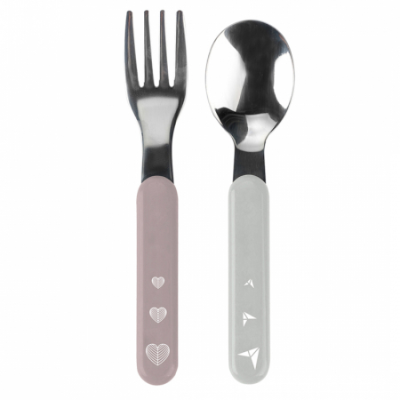 Vesela si tacamuri bebelusi - Set tacamuri pentru copii BabyOno 1065/02, Roz