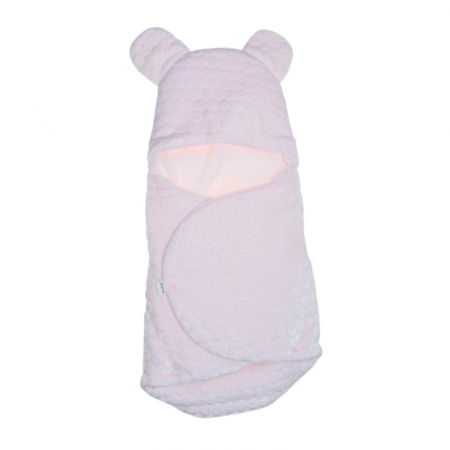 Saci de dormit - Sistem de infasat reglabil, 70 cm, pentru bebe, Mini Junior 95025R, Roz