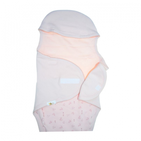 Sistem de infasat reglabil, din bumbac, 62 cm, pentru bebe, Mini Junior 20238R, Roz [2]