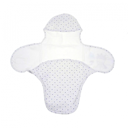 Sistem de infasat reglabil din bumbac 62 cm pentru bebe Mini Junior SIN-2092, Alb [3]