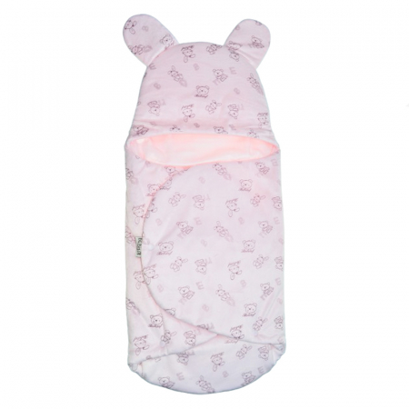 Saci de dormit - Sistem de infasat reglabil 90 cm pentru bebe Mini Junior SIN-92010R, Roz
