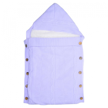 Paturici si pleduri bebelusi - Sistem de infasat tip port bebe, 70 x 40 cm, Mini Junior PTR0109A, Albastru