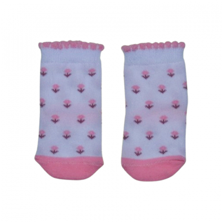 Sosete bebelusi si copii - Sosete antiderapante pentru fete, Mini Junior, SSTMJ-26R, Roz
