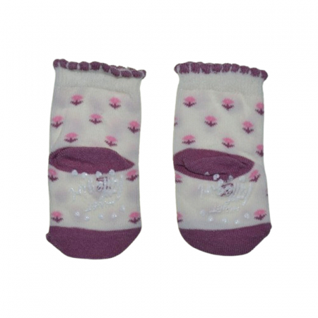 Sosete antiderapante pentru fete, Mini Junior, SSTMJ-28C, Crem [1]