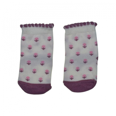 Sosete bebelusi si copii - Sosete antiderapante pentru fete, Mini Junior, SSTMJ-28C, Crem