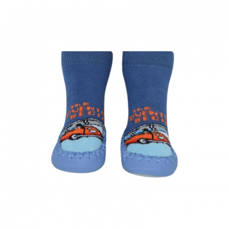 Sosete cu talpa antiderapanta pentru baieti, SSTMJ-1034-12, Albastru [0]