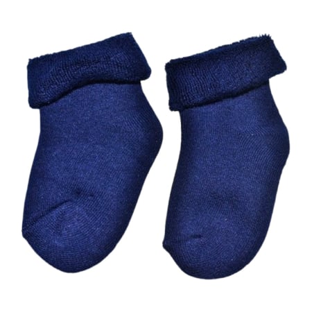 Îmbrăcăminte băieți - Sosete flausate, din bumbac pentru baieti, Milusie SST0611B-7-8, Bleumarin