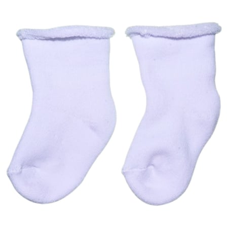 Sosete flausate, din bumbac pentru copii, Milusie SST0611A-7-8, Alb [1]