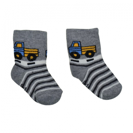 Sosete flausate pentru baieti, Mini Junior, SSTMJ-14G, Gri [1]