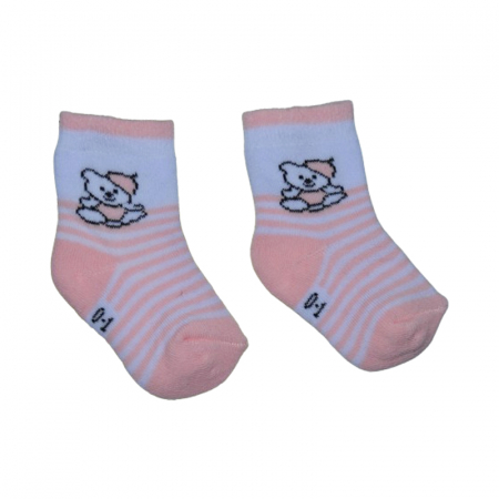 Sosete flausate pentru fete, Mini Junior, SSTMJ-3C, Coral [1]