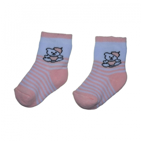 Sosete bebelusi si copii - Sosete flausate pentru fete, Mini Junior, SSTMJ-3C, Coral