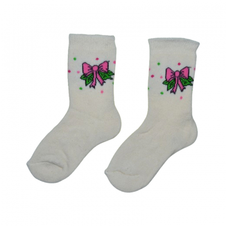 Sosete bebelusi si copii - Sosete flausate pentru fete, Mini Junior, SSTMJ-6G, Galben