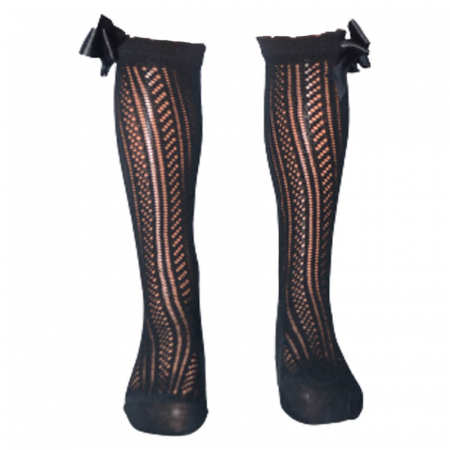 Îmbrăcăminte fete - Sosete lungi pentru fete Zual S-240323-N, Negru