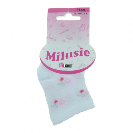 Sosete pentru fete Milusie 2219-CAD-7-8-cm, Alb [2]