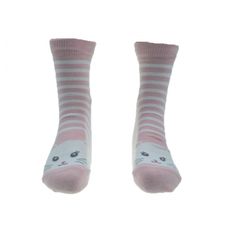 Sosete bebelusi si copii - Sosete pentru fete Milusie 2232-CRPZS-21-22-cm, Roz