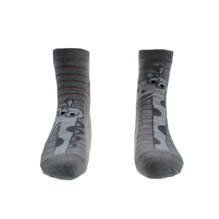 Sosete bebelusi si copii - Sosete pentru fete Milusie 2265-CGRZ-15-17-cm, Gri