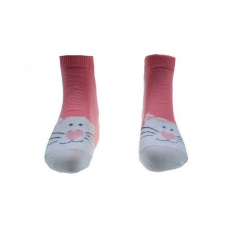 Sosete bebelusi si copii - Sosete pentru fete Milusie B B 2220-CRPR-13-14-cm, Roz