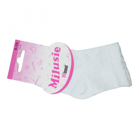 Sosete pentru fete Milusie B2233-A-32-34, Alb [1]