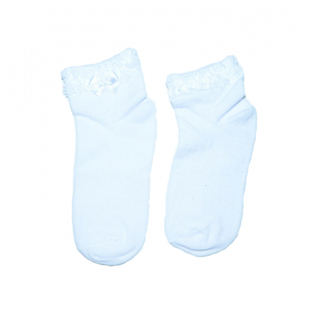 Sosete bebelusi si copii - Sosete pentru fete Milusie B2251AL_7-8 cm, Alb