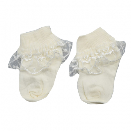 Îmbrăcăminte fete - Sosete pentru fete OEM 453C_62-68 cm, Crem