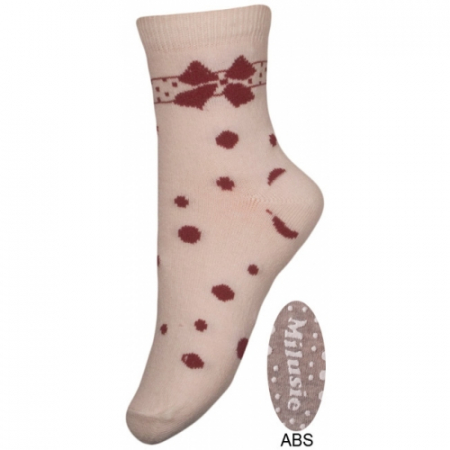 Sosete bebelusi si copii - Sosete pentru fete cu ABS Milusie B221F-C2-15-17-cm, Albastru