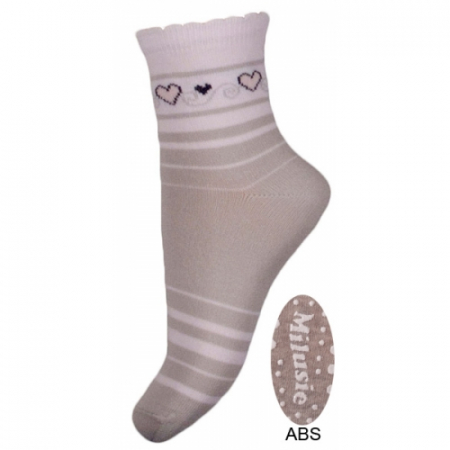 Sosete bebelusi si copii - Sosete pentru fete cu ABS Milusie B2214F-G2-15-17-cm, Albastru