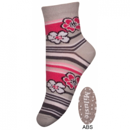 Sosete bebelusi si copii - Sosete pentru fete cu ABS Milusie B2214F-G3-15-17-cm, Albastru