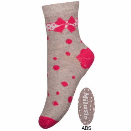 Sosete bebelusi si copii - Sosete pentru fete cu ABS Milusie B2214F-G5-15-17-cm, Albastru