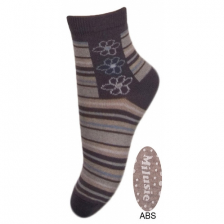 Sosete bebelusi si copii - Sosete pentru fete cu ABS Milusie B2214F-M-15-17-cm, Albastru