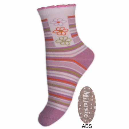 Sosete bebelusi si copii - Sosete pentru fete cu ABS Milusie B2214F-R1-15-17-cm, Albastru