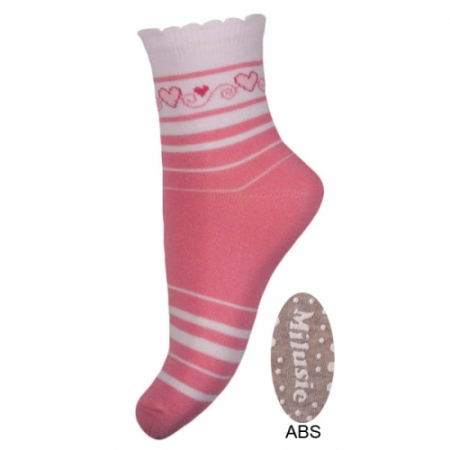 Sosete bebelusi si copii - Sosete pentru fete cu ABS Milusie B2214F-R3-15-17-cm, Albastru