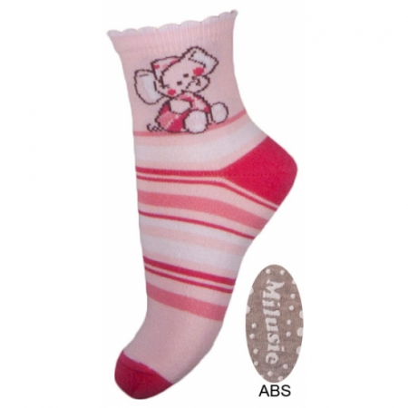 Sosete bebelusi si copii - Sosete pentru fete cu ABS Milusie B2214F-R4-15-17-cm, Albastru