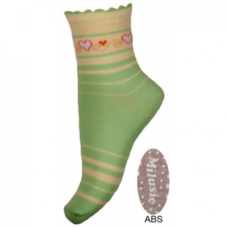 Sosete bebelusi si copii - Sosete pentru fete cu ABS Milusie B2214F-V-15-17-cm, Albastru