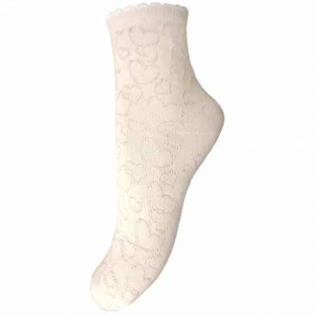 Sosete bebelusi si copii - Sosete pentru fete Milusie B2208-C1-13-14-cm, Crem