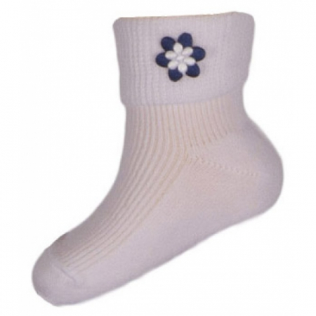 Sosete bebelusi si copii - Sosete pentru fete Milusie B2211-A2-9-10-cm, Alb