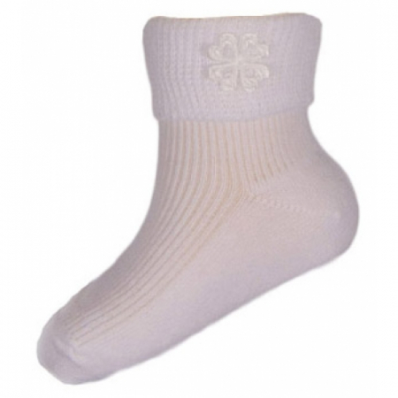 Sosete bebelusi si copii - Sosete pentru fete Milusie B2211-A6-5-6-cm, Alb