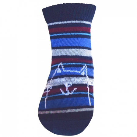 Sosete bebelusi si copii - Sosete pentru fete Milusie B2219F-B2-5-6-cm, Bleumarin