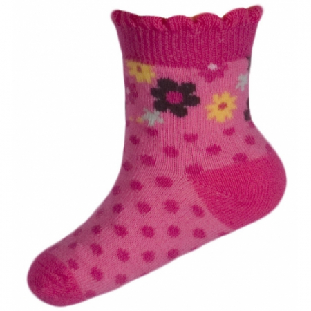 Sosete bebelusi si copii - Sosete pentru fete Milusie B2219F-F5-5-6-cm, Fucsia