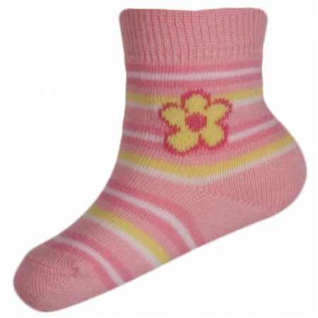 Sosete bebelusi si copii - Sosete pentru fete Milusie B2219F-R12-5-6-cm, Roz