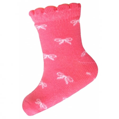 Sosete bebelusi si copii - Sosete pentru fete Milusie B2219F-R17-5-6-cm, Roz