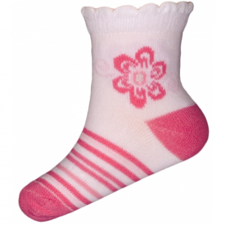 Sosete bebelusi si copii - Sosete pentru fete Milusie B2219F-R9-5-6-cm, Roz