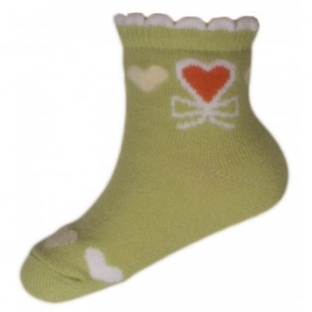 Sosete bebelusi si copii - Sosete pentru fete Milusie B2219F-V2-5-6-cm, Verde