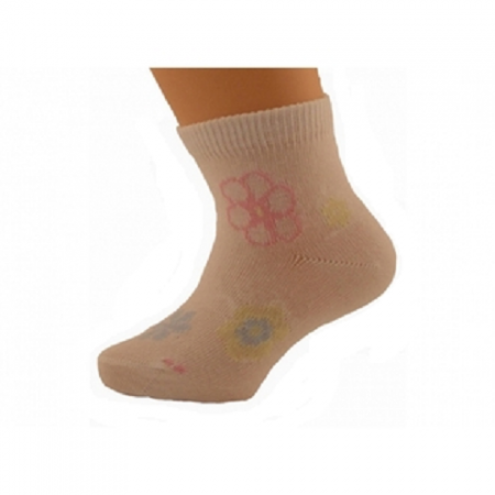 Sosete bebelusi si copii - Sosete pentru fete Milusie B2219FC-5-6-cm, Crem