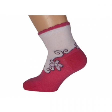 Sosete bebelusi si copii - Sosete pentru fete Milusie B2220-F-5-6-cm, Fucsia